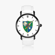 75th Ranger Regiment-46mm Automatic Watch with a White Leather Band