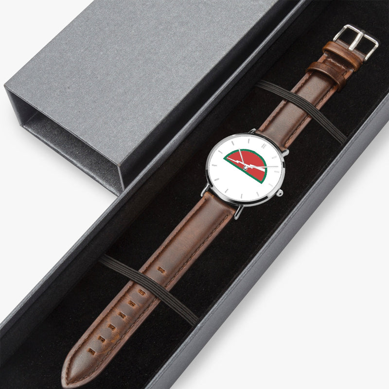 Watch Case with 78th Infantry Division Ultra Thin Watch (Brown Strap)