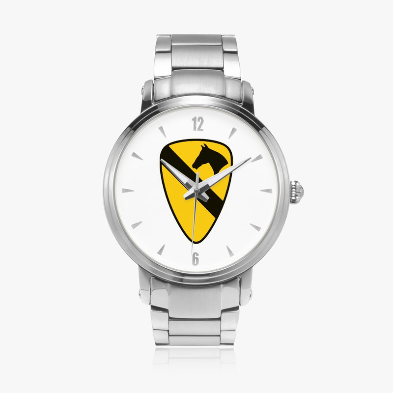 1st Cavalry Division-46mm Automatic Steel Strap Silver Watch