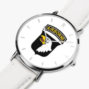 Perspective View - 101st Airborne Division Ultra Thin Watch (White Strap)