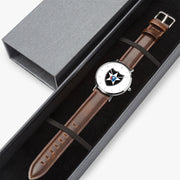 Watch Case with 2nd Infantry Division Ultra Thin Watch (Brown Strap)