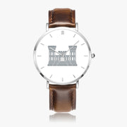 Top View - Combat Engineer Ultra Thin Watch (Brown Strap)
