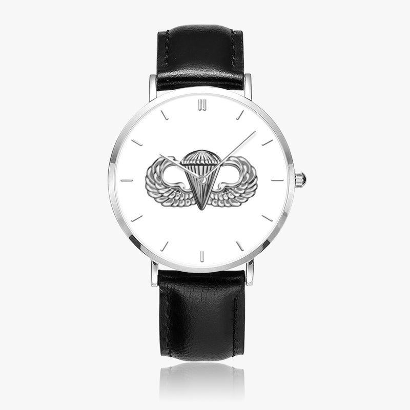 Top View - Basic Parachutist Ultra Thin Watch (Black Strap)