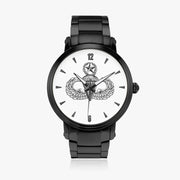 Master Parachutist-46mm Automatic Steel Strap Black Watch