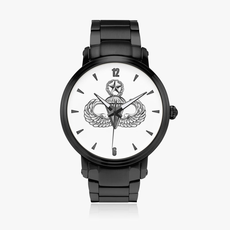 Master Parachutist-46mm Automatic Steel Strap Black Watch