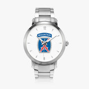 10th Mountain Division-46mm Automatic Steel Strap Silver Watch