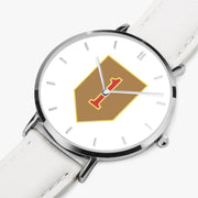 Perspective View - 1st Infantry Division Ultra Thin Watch (White Strap)