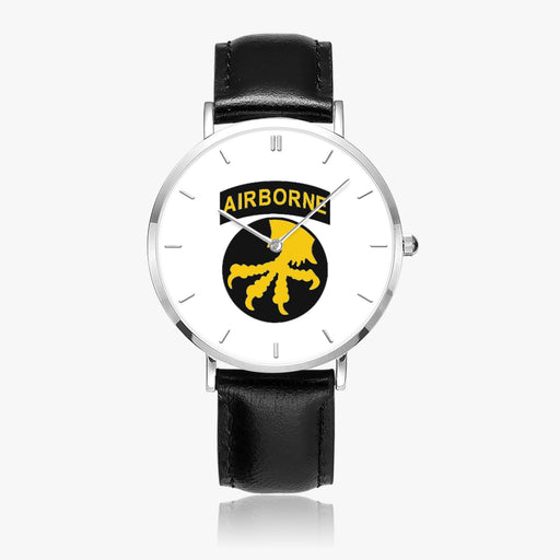 Top View - 17th Airborne Division Ultra Thin Watch (Black Strap)