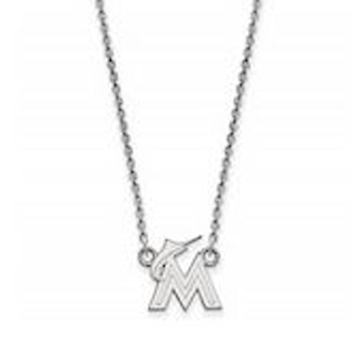 10kw MLB  Miami Marlins Small Pendant w/Necklace