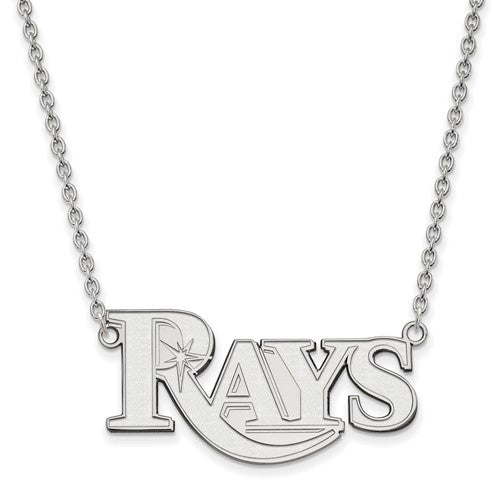 10kw MLB  Tampa Bay Rays Large Logo Pendant w/Necklace