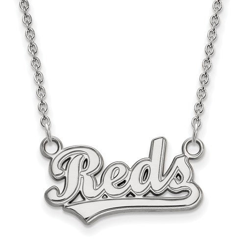 10kw MLB  Cincinnati Reds Small "Reds" Pendant w/Necklace