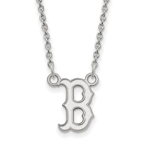 10kw MLB  Boston Red Sox Sm B Logo Pendant w/Necklace