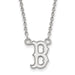 10kw MLB  Boston Red Sox Sm B Logo Pendant w/Necklace