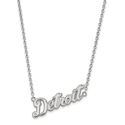 10kw MLB  Detroit Tigers Large "Detroit" Pendant w/Necklace
