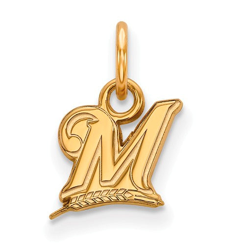 10ky MLB  Milwaukee Brewers XS Logo Pendant