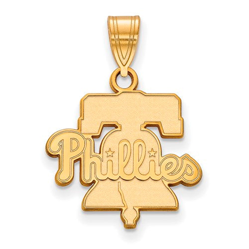 14ky MLB  Philadelphia Phillies Medium Logo Pendant