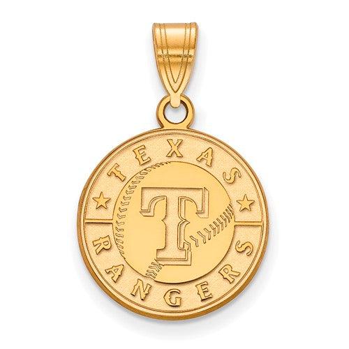 10ky MLB  Texas Rangers Medium Logo Pendant