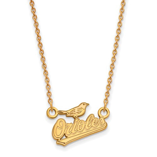10ky MLB  Baltimore Orioles Sm Pendant w/Necklace