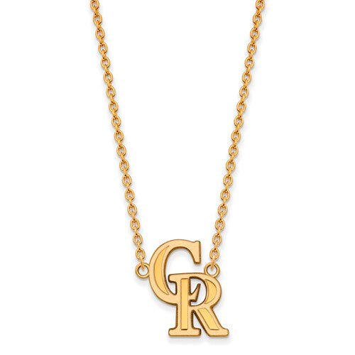 10ky MLB  Colorado Rockies Large Pendant w/Necklace