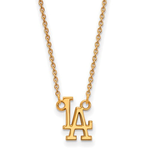 10ky MLB  Los Angeles Dodgers Small Pendant w/Necklace