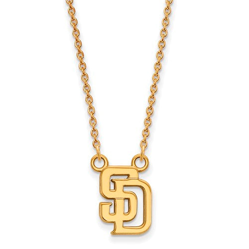 10ky MLB  San Diego Padres Small Pendant w/Necklace