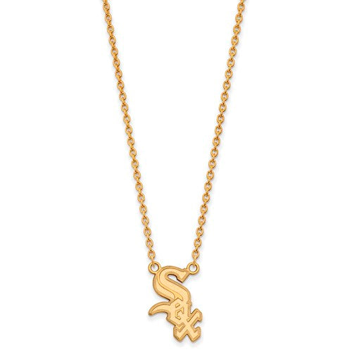 10ky MLB  Chicago White Sox Large Pendant w/Necklace