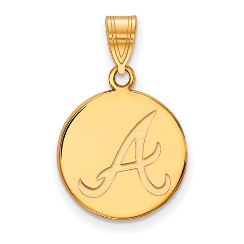 10ky MLB  Atlanta Braves Medium Disc Pendant