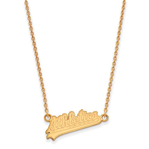 10ky MLB  Oakland Athletics Small Pendant w/Necklace