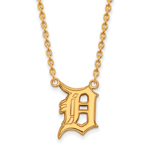 10ky MLB  Detroit Tigers Large Pendant w/Necklace
