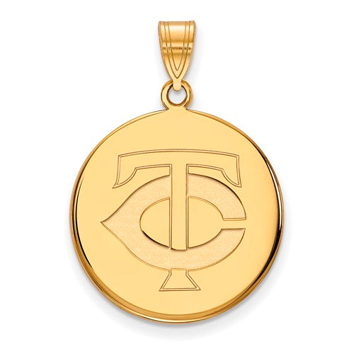 10ky MLB  Minnesota Twins Large TC Disc Pendant