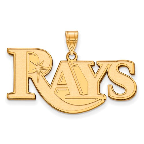 10ky MLB  Tampa Bay Rays Large Logo Pendant