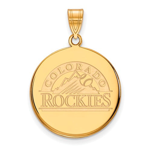 10ky MLB  Colorado Rockies Large Disc Alternate Logo Pendant
