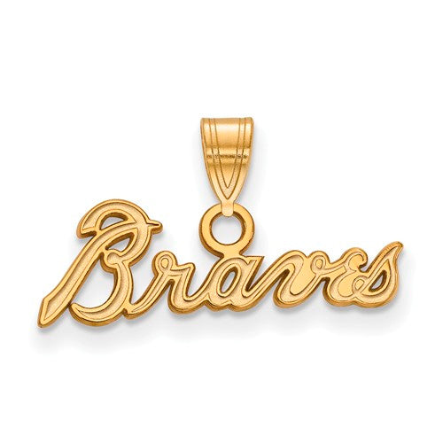 10ky MLB  Atlanta Braves Small "BRAVES" Pendant