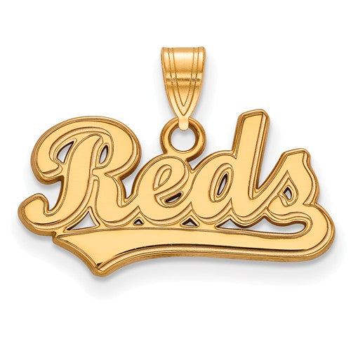 10ky MLB  Cincinnati Reds Small "Reds" Pendant