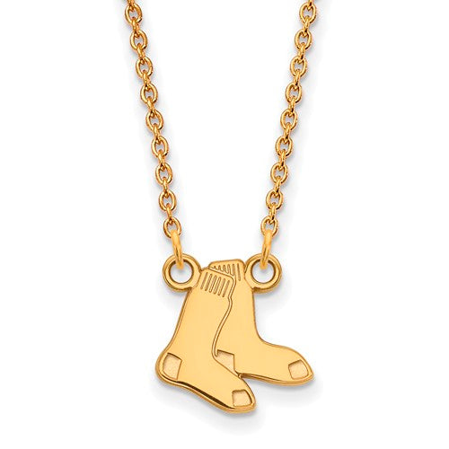 10ky MLB  Boston Red Sox Sm Logo Pendant w/Necklace