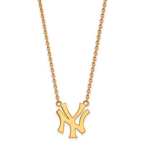 10ky MLB  New York Yankees Large NY Alternate Pendant w/Necklace
