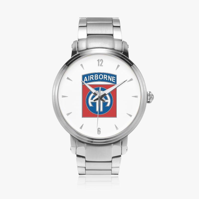 82nd Airborne Division-46mm Automatic Steel Strap Silver Watch