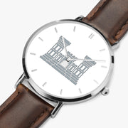 Perspective View - Combat Engineer Ultra Thin Watch (Brown Strap)