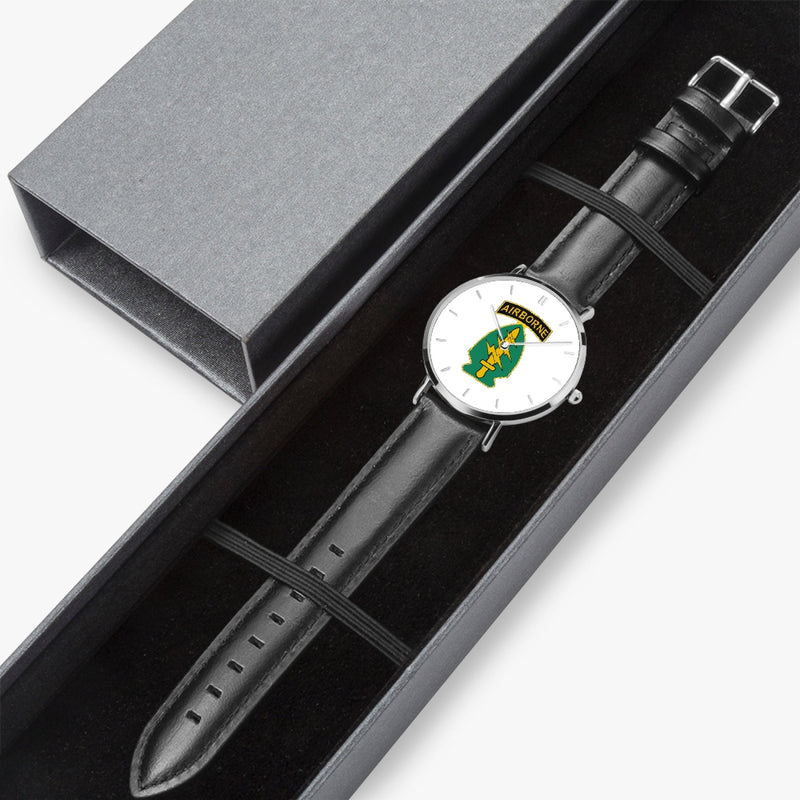Watch Case with Special Forces Airborne Ultra Thin Watch (Black Strap)
