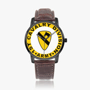 1st Cavalry Division-Wide Type Black Watch with a Brown Leather Band