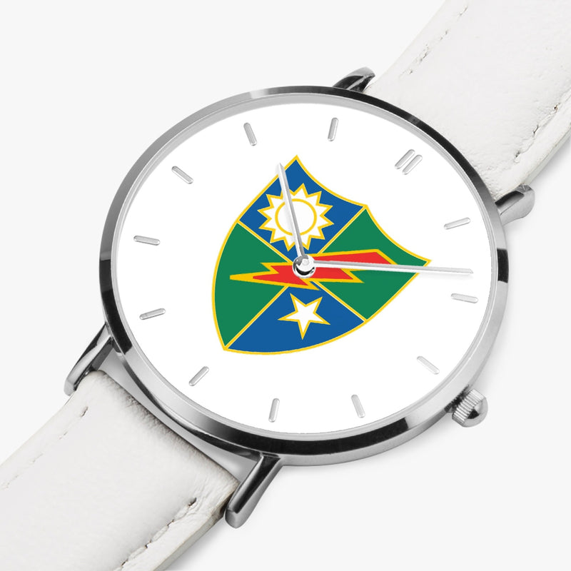 Perspective View - 75th Ranger Regiment Ultra Thin Watch (White Strap)