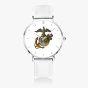 Top View - US Marine Corps Ultra Thin Watch (White Strap)