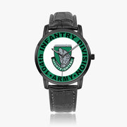 104th Infantry Division-Wide Type Black Watch with a Black Leather Band