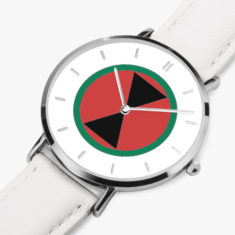 Perspective View - 7th Infantry Division Ultra Thin Watch (White Strap)
