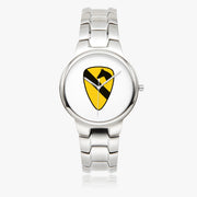 1st Cavalry Division-Silver Stainless Steel Silver Quartz Watch
