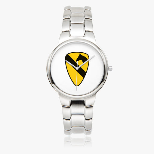 1st Cavalry Division-Silver Stainless Steel Silver Quartz Watch