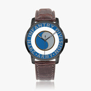 29th Infantry Division-Wide Type Black Watch with a Brown Leather Band