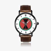 7th Infantry Division-46mm Automatic Watch with a Brown Leather Band