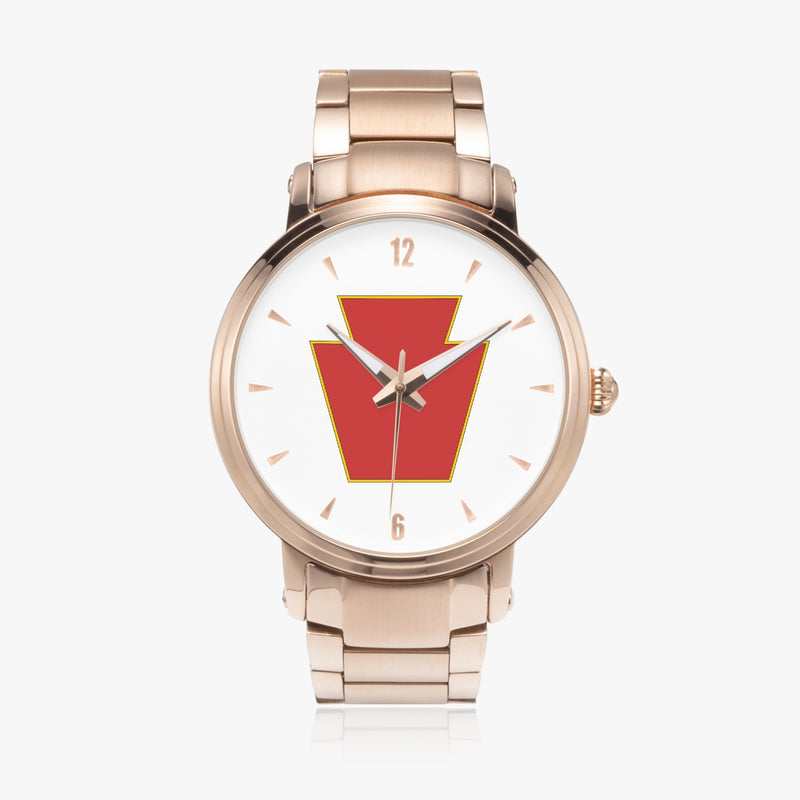 28th Infantry Division-46mm Automatic Steel Strap Gold Watch