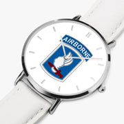 Perspective View - 173rd Airborne Brigade Ultra Thin Watch (White Strap)